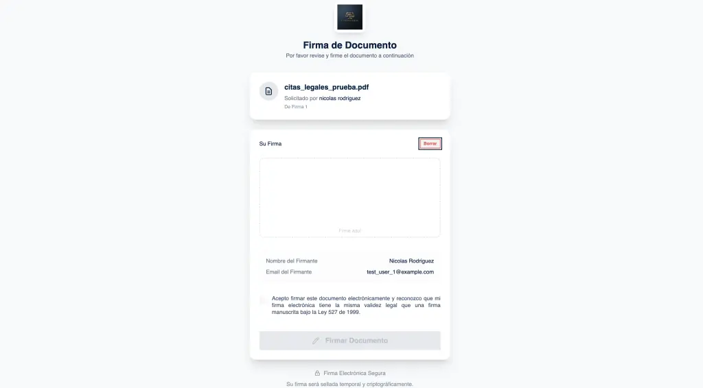 Firmas de Documentos